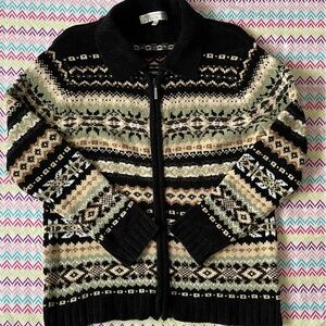 Caroly Taylor Vintage 1990s Zip-Up Sweater Sz S